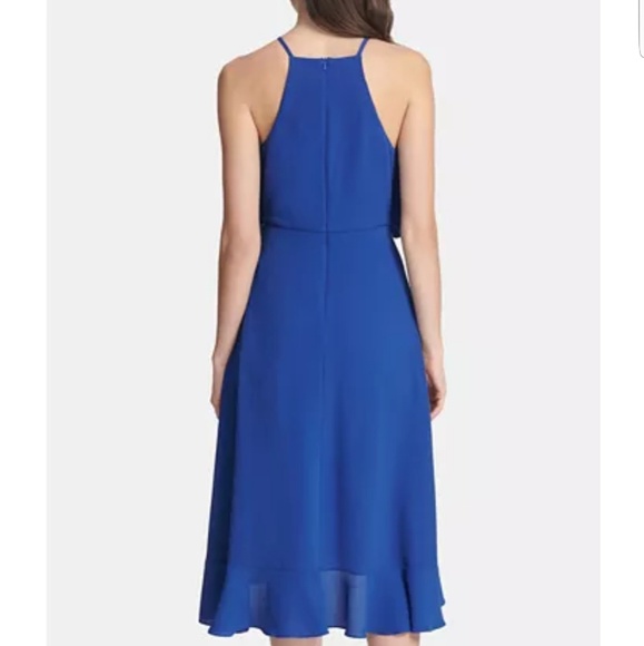 kensie Ruffle Popover Halter Dress - Picture 2 of 3